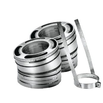 Duravent 8 inch DuraPlus 15 Degree Elbow Kit, Stainless Steel Elbows
