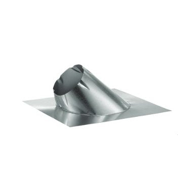 Duravent DuraTech All-Fuel Aluminum 0/12 to 6/12 Pitch Roof Flashing - For 10-Inch Inner Diameter
