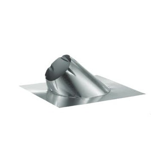 Duravent DuraTech All-Fuel Aluminum 0/12 to 6/12 Pitch Roof Flashing - For 10-Inch Inner Diameter