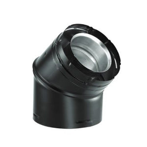 Duravent 4 x 6 45 Degree Elbow, Black DirectVent Pro