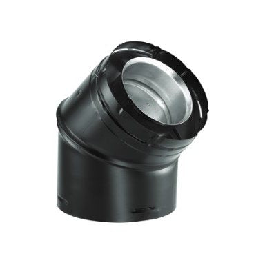 Duravent 5 x 8 DVA 45 Degree Elbow, Black DirectVent Pro