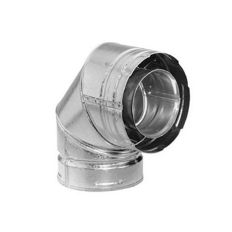 Duravent 4 x 6 90 Degree Elbow, Galvanized DirectVent Pro