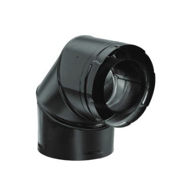 Duravent 4 x 6 90 Degree Elbow, Black DirectVent Pro