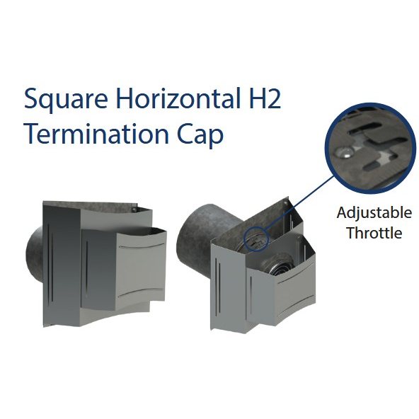 Duravent 46 DVA Square Horizontal H2 Termination Cap 4/6 Inch