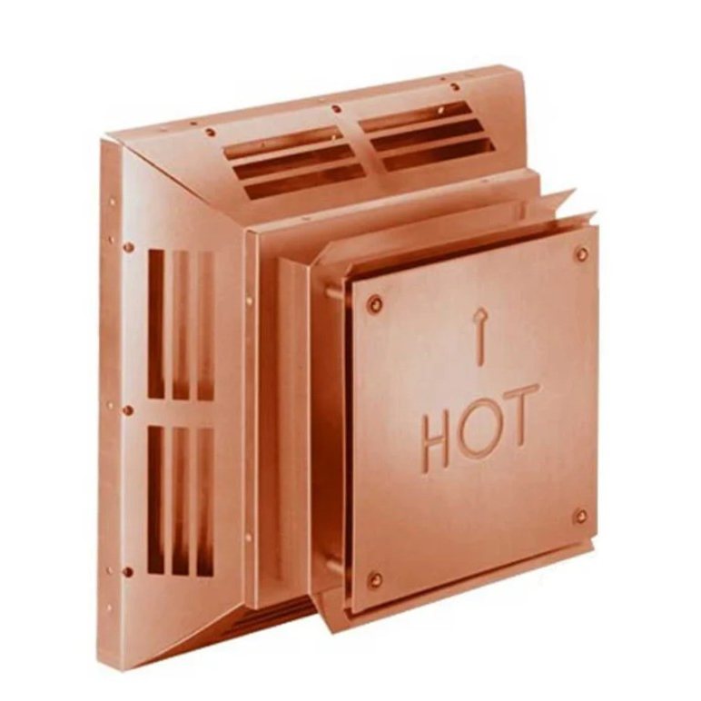 Duravent 46 DVA Square Horizontal Termination Cap-Copper 4/6 Inch