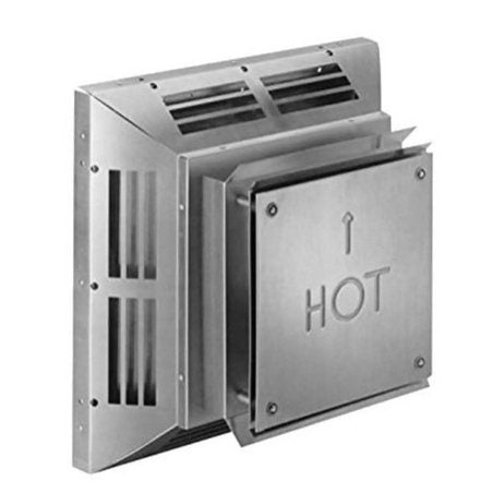 Duravent 5 x 8 Square Horizontal Termination Cap, Stainless Steel Caps