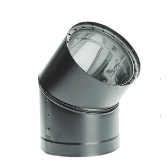 Duravent 8 inch DVL Double-Wall Black 45 Degree Elbow Elbows
