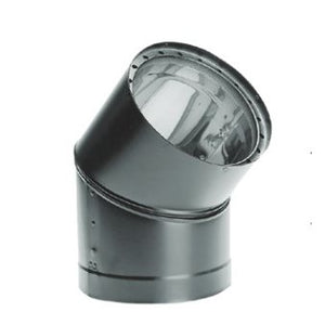 Duravent 7 inch DVL Double-Wall Black 45 Degree Elbow Elbows