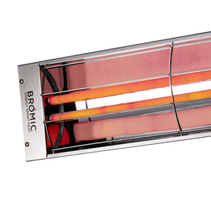 Bromic Heating Cobalt Smart-Heat 56-in 6000W Dual Element 208V Electric Infrared Patio Heater - Stainless Steel