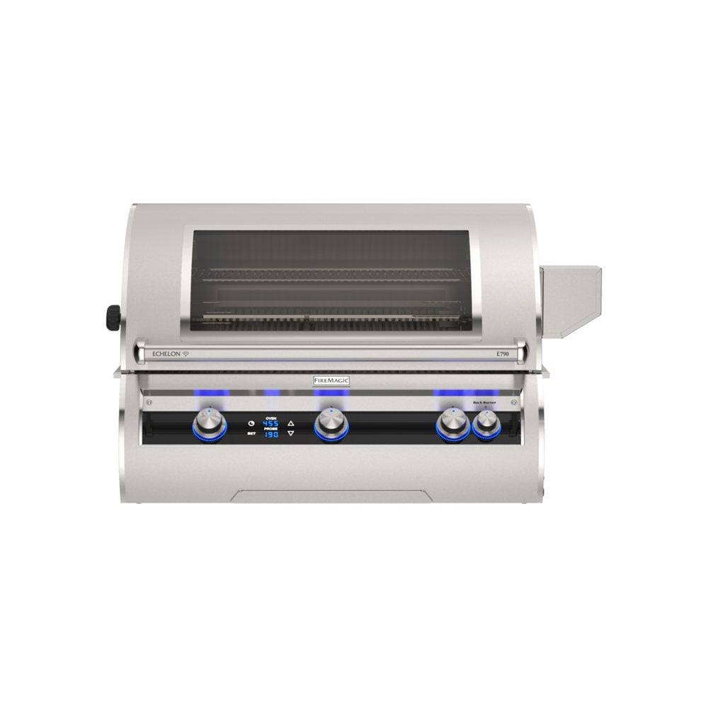 Fire Magic Echelon Built-In Natural Gas Grill with Digital Thermometer and Magic View Window