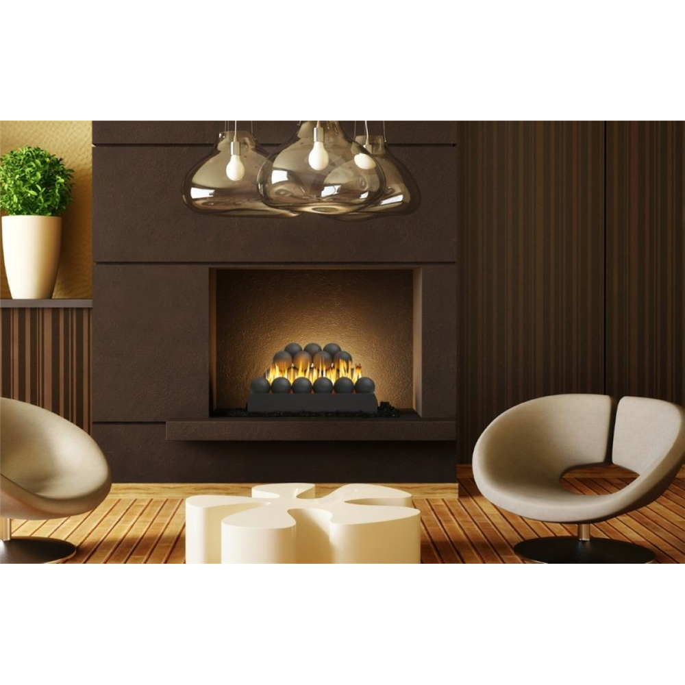 Real Fyre 4" Set of 34 Epic Black Fyre Spheres for 30" P45 Burner view 2