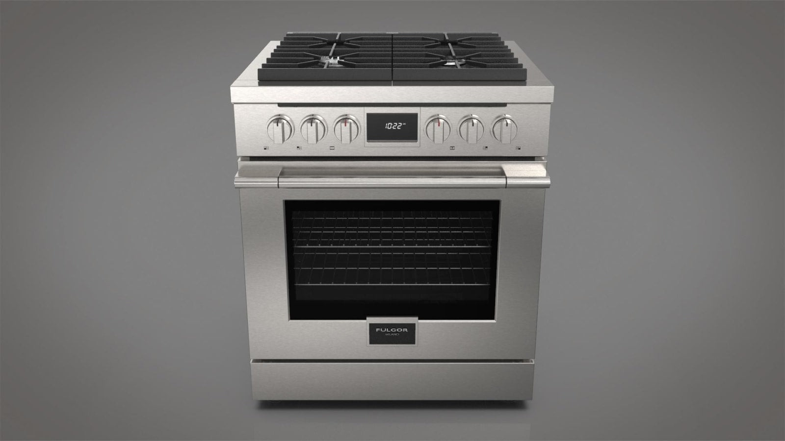 Fulgor Milano Accento 30 inch dual fuel range F4PDF304S1 stainless steel