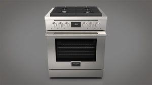 Fulgor Milano Accento 30 inch dual fuel range F4PDF304S1 stainless steel