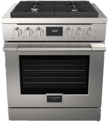 Fulgor Milano Accento 30 inch dual fuel range F4PDF304S1 stainless steel