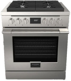 Fulgor Milano Accento 30 inch dual fuel range F4PDF304S1 stainless steel