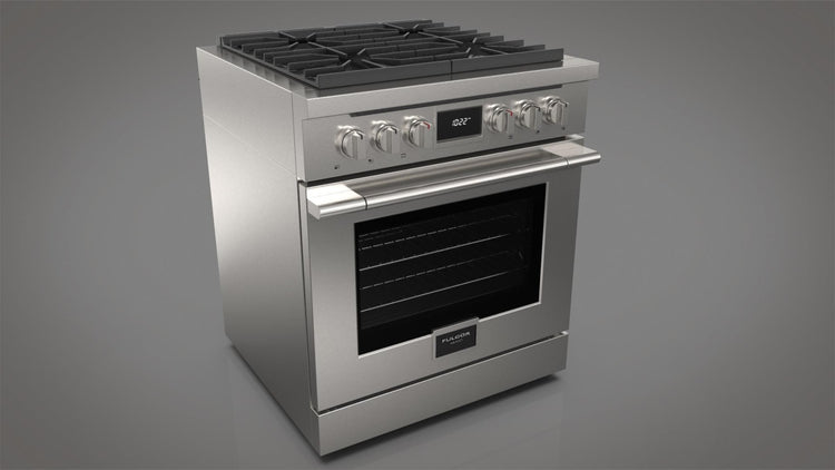 Fulgor Milano Accento 30 inch dual fuel range F4PDF304S1 stainless steel