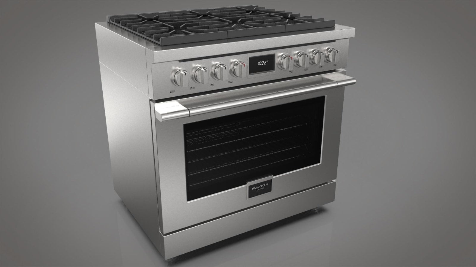 Fulgor Milano Accento 36 inch dual fuel range F4PDF366S1 stainless steel