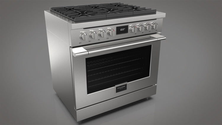 Fulgor Milano Accento 36 inch dual fuel range F4PDF366S1 stainless steel