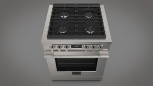 Fulgor Milano Accento 30 inch dual fuel range F4PDF304S1 stainless steel