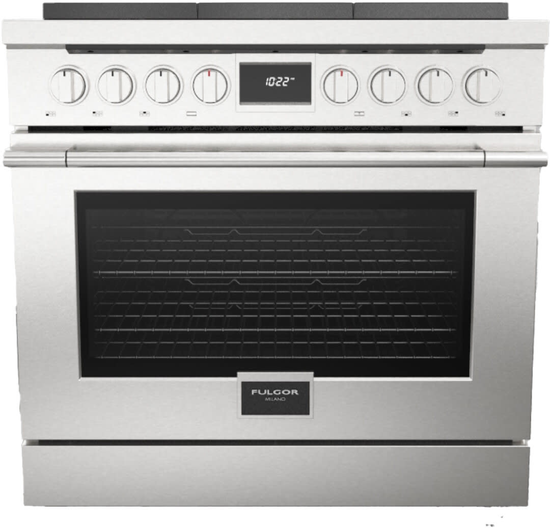 Fulgor Milano Accento 36 inch dual fuel range F4PDF366S1 stainless steel