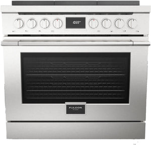 Fulgor Milano Accento 36 inch dual fuel range F4PDF366S1 stainless steel