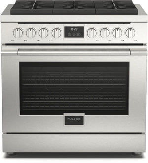 Fulgor Milano Accento 36 inch gas range F4PGR366S2 stainless steel