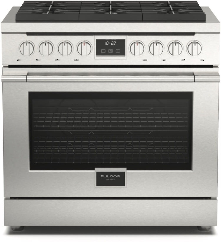 Fulgor Milano Accento 36 inch gas range F4PGR366S2 stainless steel
