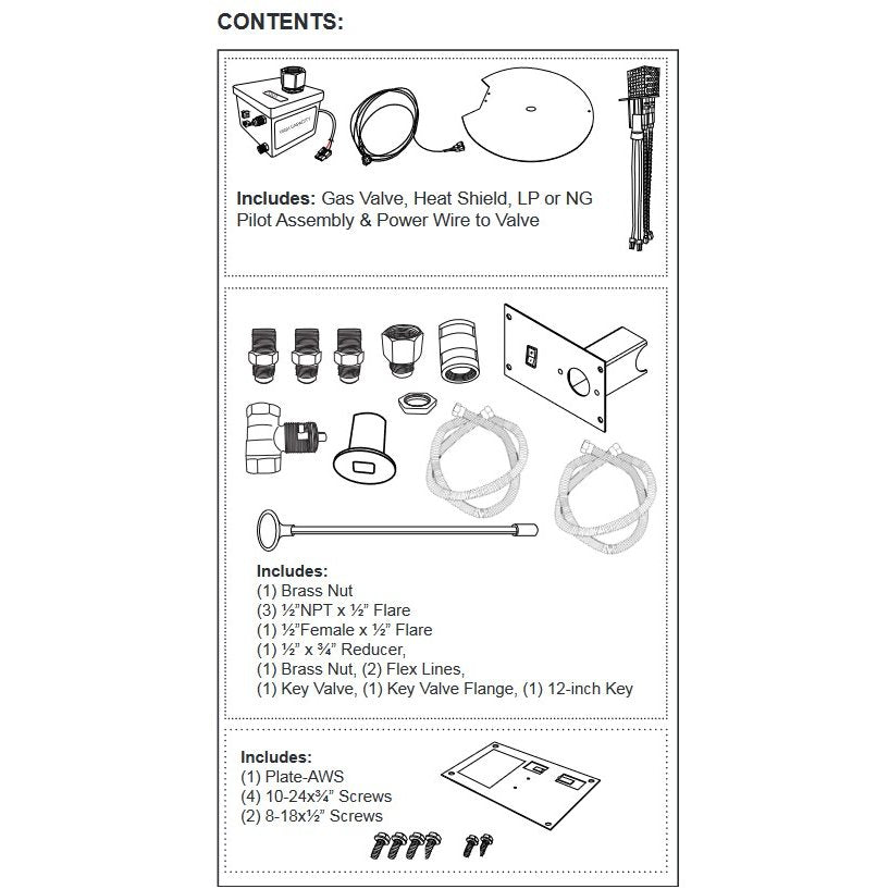Firegear AWS Multiple Fire Feature Ignition System Propane FG-AWS30VDC-HC-K-P