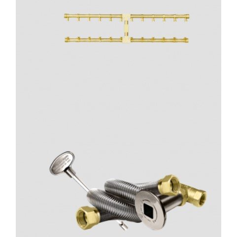 Firegear 30 inch Pro Series Brass Gas Fire Pit H Burner NG Kit
