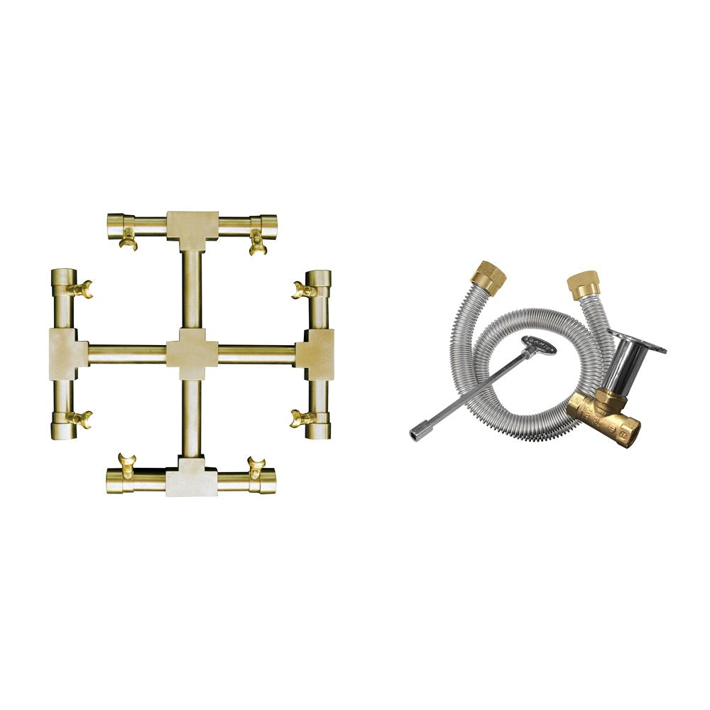 Firegear 11 inch Pro Series Brass Gas Fire Pit Snowflake LP Kit Propane