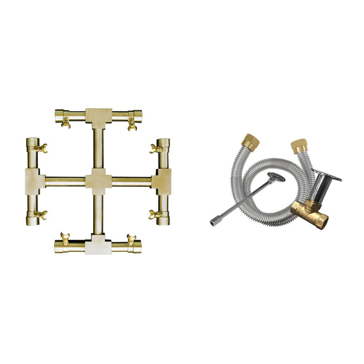 Firegear 11 inch Pro Series Brass Gas Fire Pit Snowflake LP Kit Propane