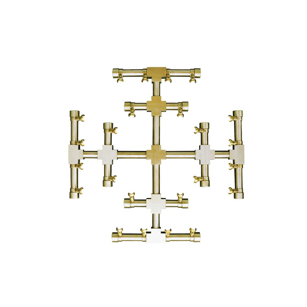 Firegear 18 inch Pro Series Brass Gas Fire Pit Snowflake LP Propane