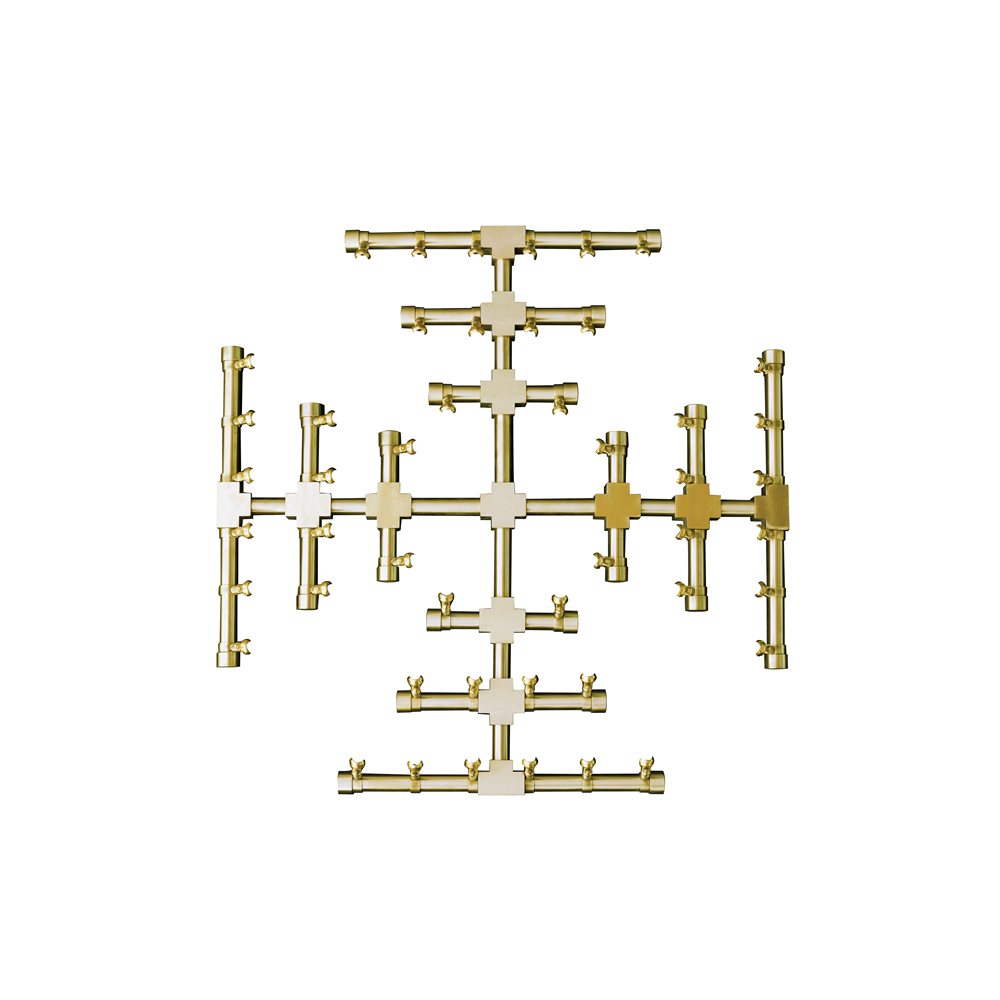 Firegear 25 inch Pro Series Brass Gas Fire Pit Snowflake LP Propane