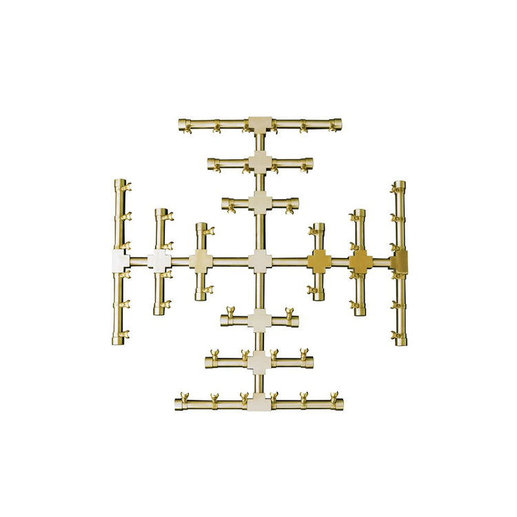 Firegear 25 inch Pro Series Brass Gas Fire Pit Snowflake LP Propane
