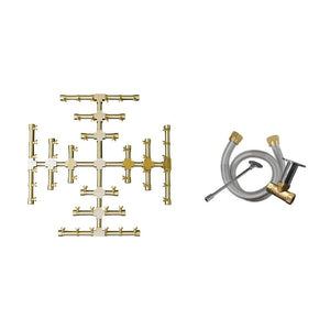 Firegear 25 inch Pro Series Brass Gas Fire Pit Snowflake NG Kit