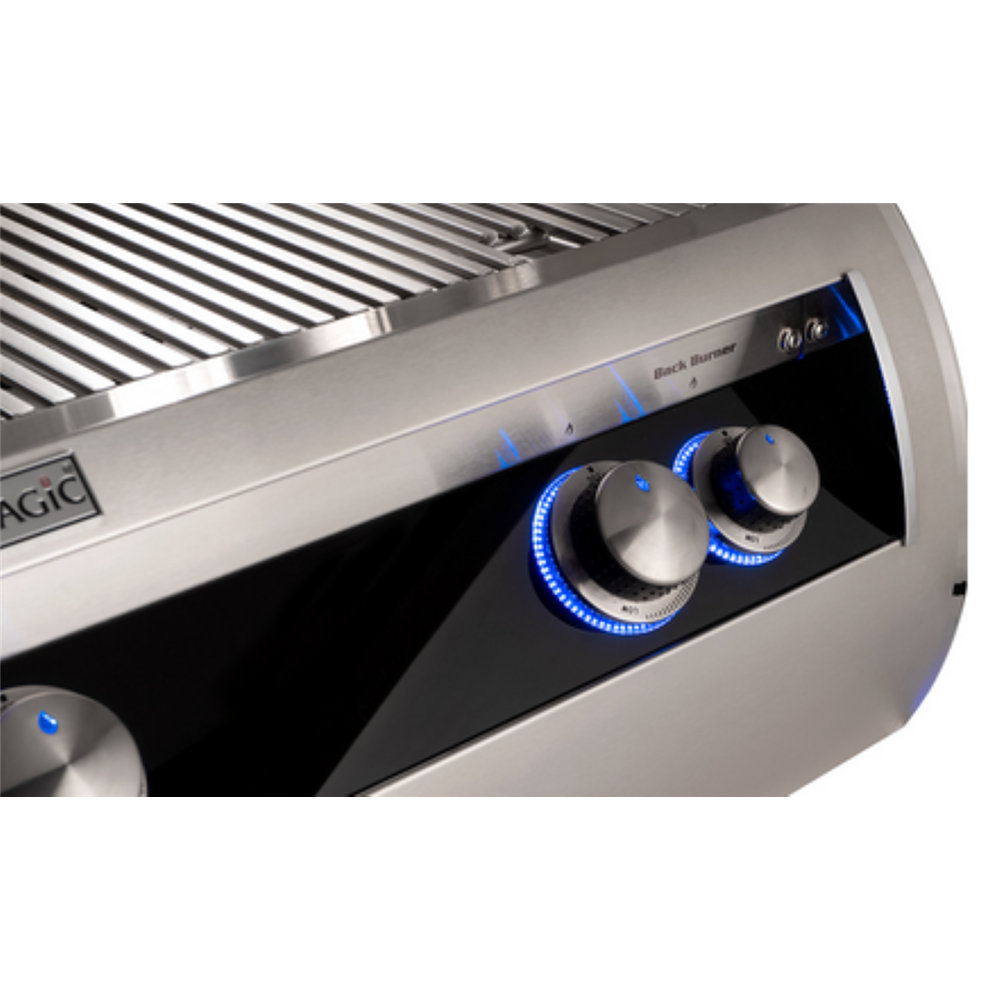 Fire Magic Echelon Built In NG Grill with Analog Thermometer, Magic View Window and Left Infrared Burner view 3