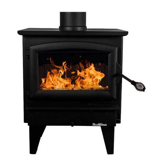Buck Stove Model 21 Standard Wood Burning Stove With Black Door Finish