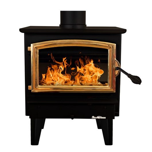 Buck Stove Model 21 Standard Wood Burning Stove With Gold Door Finish