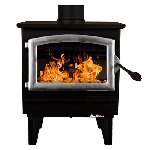 Buck Stove Model 21 Standard Wood Burning Stove With Pewter Door Finish