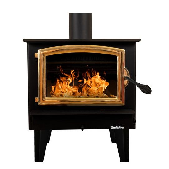 Buck Stove Model 74 Wood Burning Stove With Gold Door Finish
