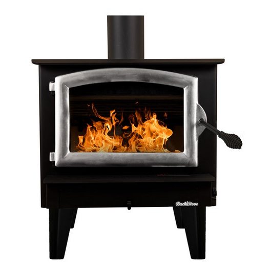 Buck Stove Model 74 Wood Burning Stove With Pewter Door Finish