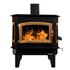 Buck Stove Model 81 Wood Burning Stove With Gold Door Finish