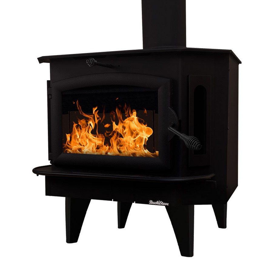 Buck Stove Model 91 Catalytic Wood Burning Stove With Black Door Finish