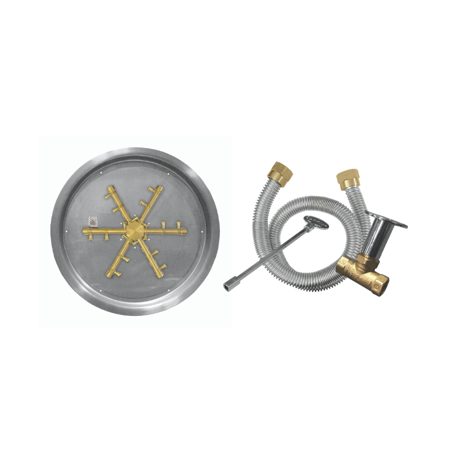 Firegear Match Throw Round Drop-In Propane 19-inch Fire Pit Pro Burner System