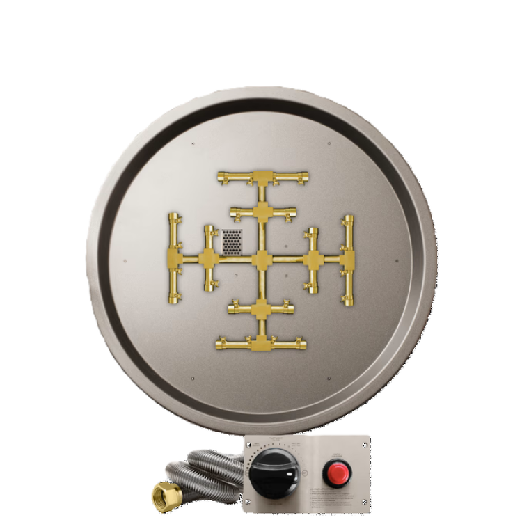 Firegear 29" Round Pro Series Snowflake Drop In TPSI Natural Gas Burner System