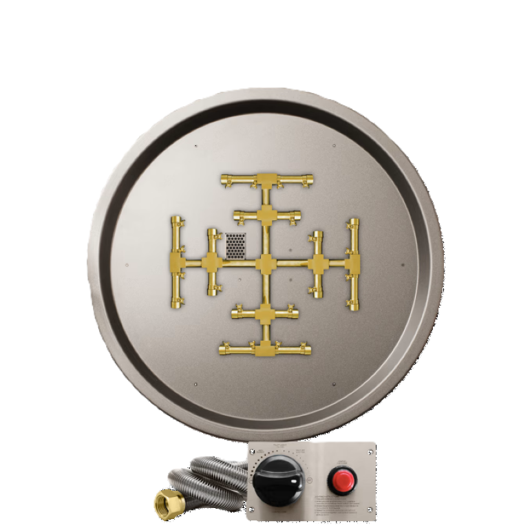 Firegear 29" Round Pro Series Snowflake Drop In TPSI Natural Gas Burner System