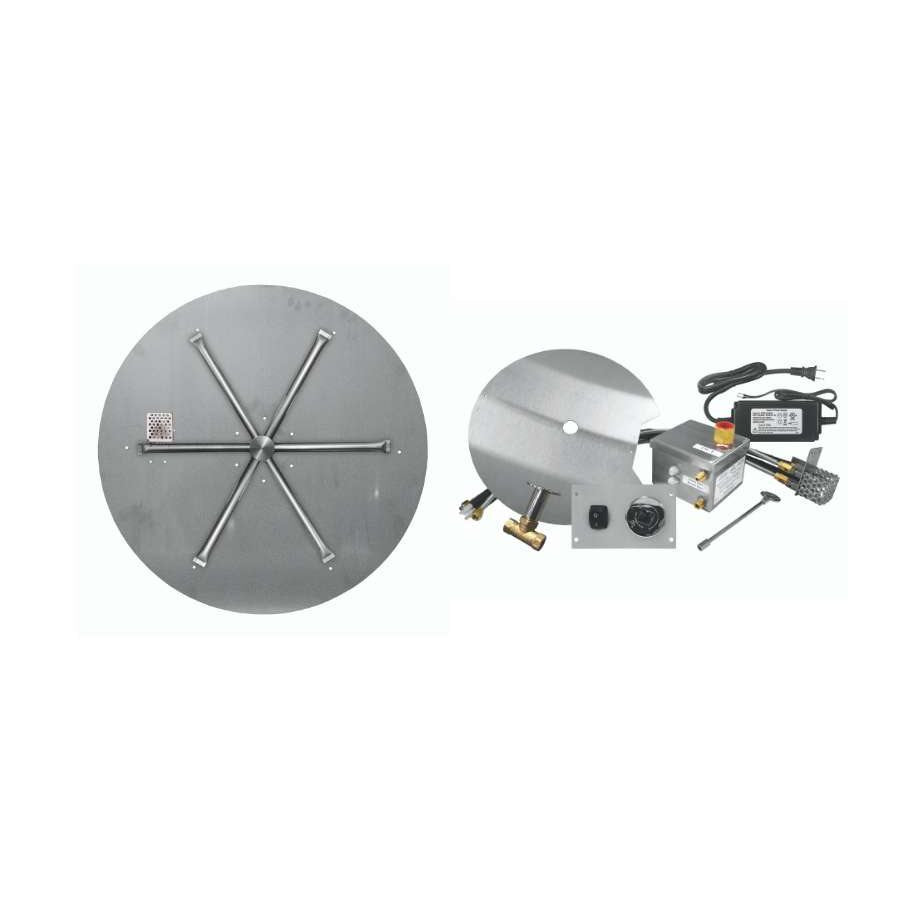 Firegear AWS Round Flat Propane 26-inch Fire Pit Burner System