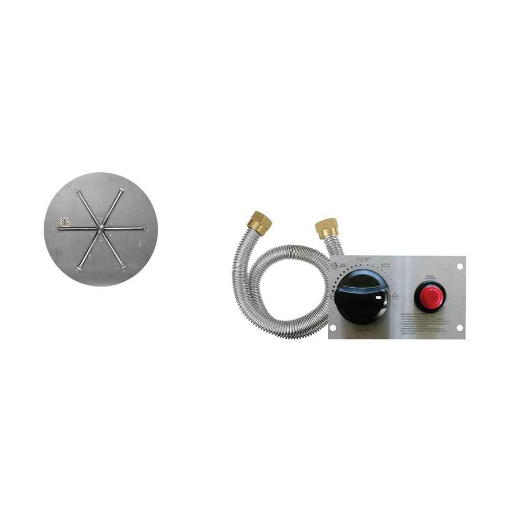 Firegear TPSI Round Flat Propane 34-inch Fire Pit Burner System