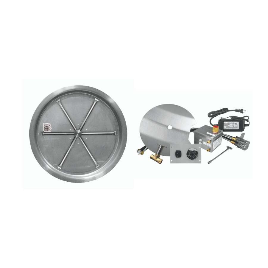 Firegear AWS Round Drop-In Natural Gas 25-inch Fire Pit Burner System