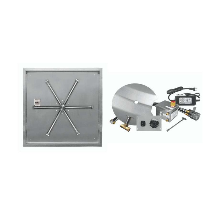 Firegear AWS Square Drop-In Propane 32-inch Fire Pit Burner System